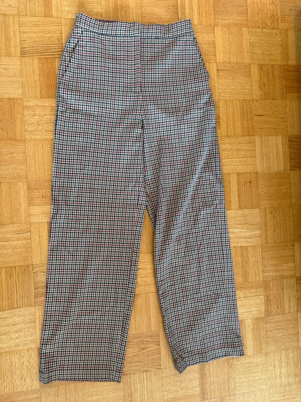 Zara Women’s Checkered Stretch Dress Pants Trousers